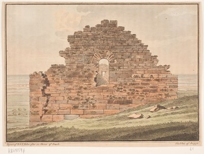 Church Ruin in Greenland. Illustration of W.A. Graah
