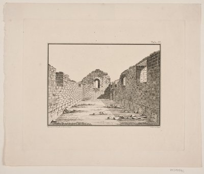 Church Ruin in Greenland. Illustration for W.A. Graah. Expedition to the East Coast of Greenland by Oluf Olufsen Bagge