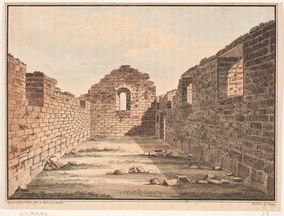 Church Ruin in Greenland. Illustration for W.A. Graah. Expedition to the East Coast of Greenland by Oluf Olufsen Bagge