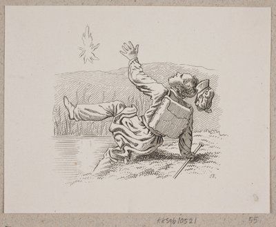 The Lantern Man and the Wanderer by Oluf Olufsen Bagge