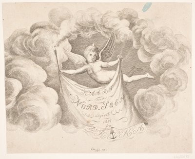 Detail of Title Vignette for: "Map of the North Sea..." by Oluf Olufsen Bagge