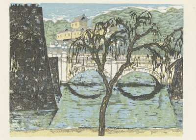 Nijubashi by Onchi Kôshirô