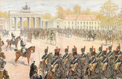 Napoleon Entering Berlin in Triumph by Onfray de Breville Job