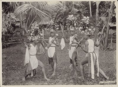 Indian Boys in Costumes Dancing with Kris in Hand by Onnes Kurkdjian