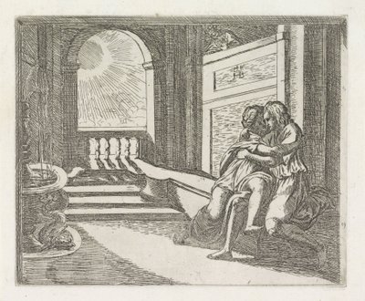 Abimelech Sees Isaac Caressing Rebekah (series title: Paintings in the Loggia of Raphael) by Orazio Borgianni