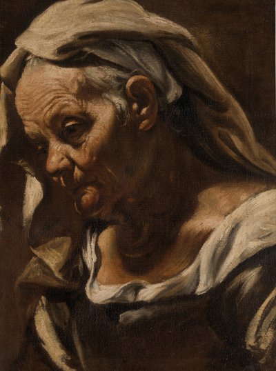Head of an Old Woman by Orazio Borgianni