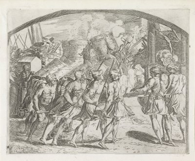 Fall of Jericho (series title: Paintings in the Loggia of Raphael) by Orazio Borgianni