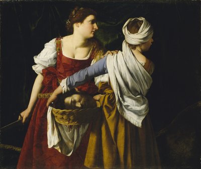 Judith and Her Maidservant with the Head of Holofernes by Orazio Gentileschi