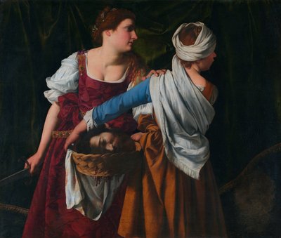 Judith and Her Maidservant with the Head of Holofernes by Orazio Gentileschi
