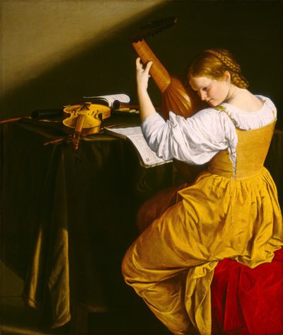 The Lute Player, c.1612-20 by Orazio Gentileschi