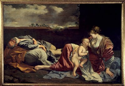 The Rest of the Holy Family During the Flight to Egypt by Orazio Gentileschi