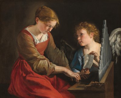 Saint Cecilia and an Angel by Orazio Gentileschi and Giovanni Lanfranco