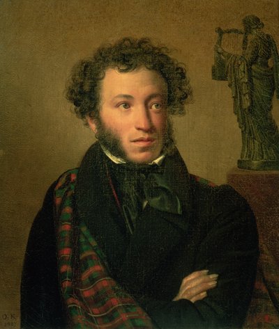 Portrait of Alexander Pushkin, 1827 by Orest Adamovich Kiprensky