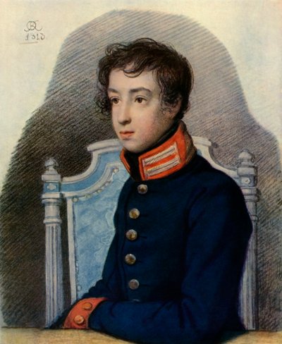 Portrait of Alexandr Pavlovich Bakunin by Orest Adamovich Kiprensky