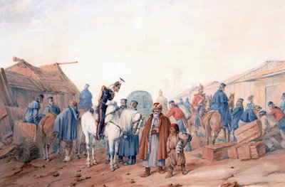Supply Base of the British Army at the Balaclava Harbour by Orlando Norie