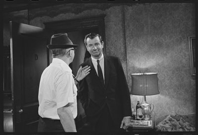 Billy Wilder and Walter Matthau on the set of 