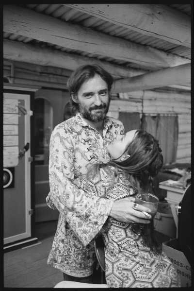 Dennis Hopper and wife Michelle Phillips at home in New Mexico by Orlando Suero