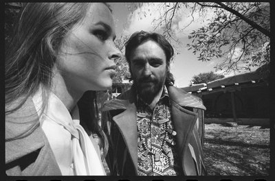 Dennis Hopper and wife Michelle Phillips at home in New Mexico by Orlando Suero