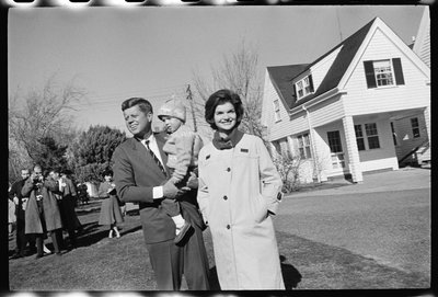 John F. Kennedy with Jackie Kennedy and daughter, Caroline by Orlando Suero