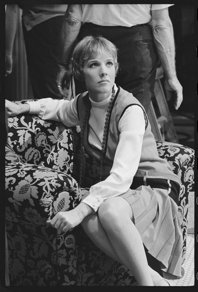 Julie Andrews on the set of 