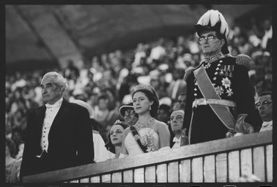 Princess Margaret and Prime Minister Bustamante celebrating Jamaican Independence by Orlando Suero
