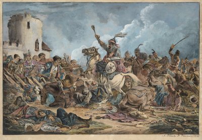 Battle Between the Georgians and Mountain Tribes by Orlowski