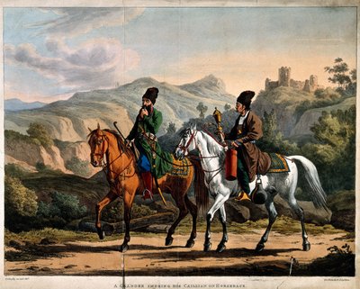 Persian Smoking a Hookah on Horseback, ca. 1820 by Orlowski
