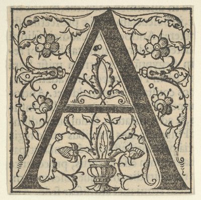 Initial Letter A with Garlands by Oronce Fine