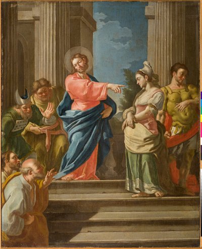 Jesus and the Adulteress by Oronzo Tiso