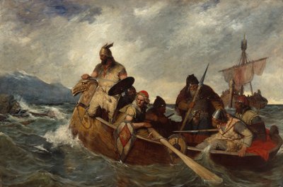 The Norwegians Landing in Iceland in 872 by Oscar Arnold Wergeland