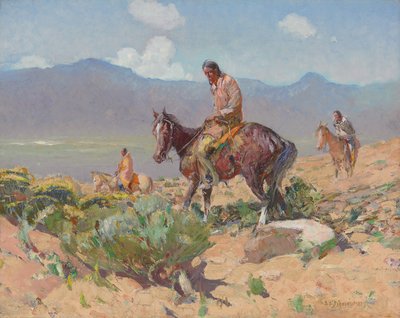 Indians on Horseback (Summer Hunt) by Oscar Edward Berninghaus