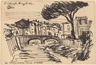 The Arno in the Evening, Florence by Oscar F. Bluemner