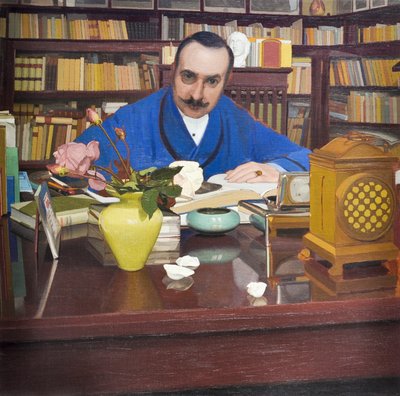 Ugo Ojetti in the Study by Oscar Ghiglia