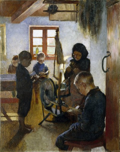 In the Village School by Oscar Gustaf Bjorck