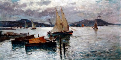 The Bay of Naples, c.1900 by Oscar Ricciardi