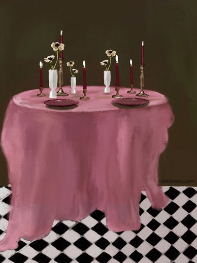 Romantic Table Setting by Osheensgallery