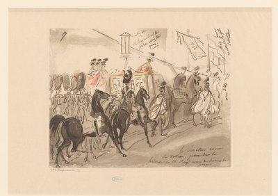 Soldiers Escorting a Carriage by Oskar Bangemann