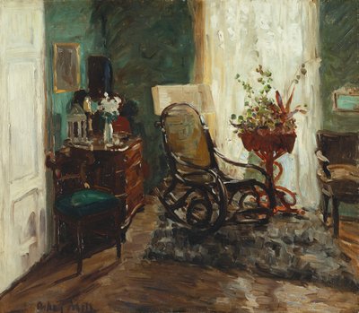 Interior with Rocking Chair by Oskar Moll
