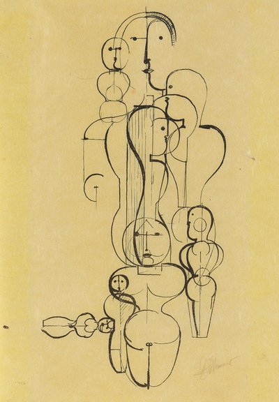 Concentric Group: Figure Plan K1 by Oskar Schlemmer