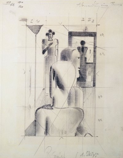 Figures in a room by Oskar Schlemmer