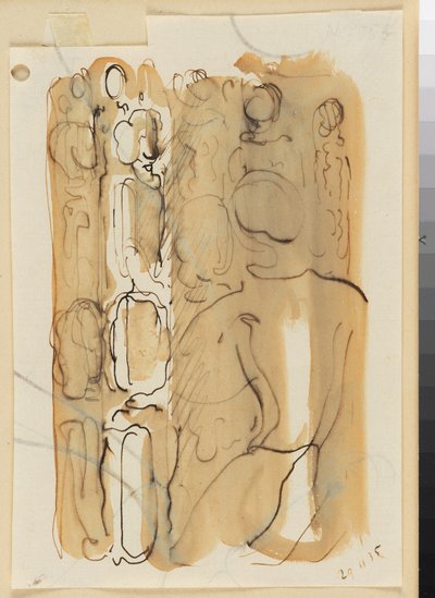 Group with Figure from Behind by Oskar Schlemmer