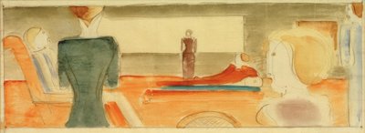 Interior with Six Figures I by Oskar Schlemmer