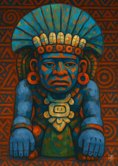 Ancient Mayan Figure by Osvaldo Russo