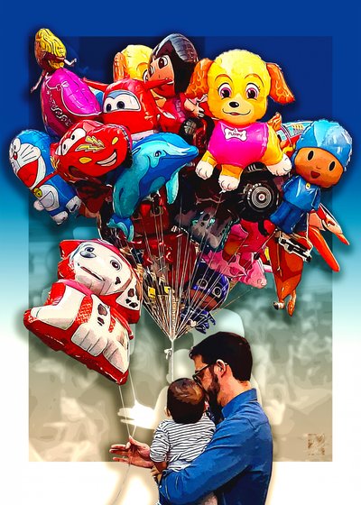 Happy Father Baby Balloons by Osvaldo Russo