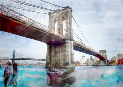 Iconic Brooklyn Bridge Waters by Osvaldo Russo