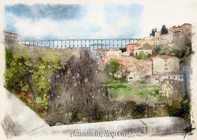 Roman Aqueduct Segovia by Osvaldo Russo