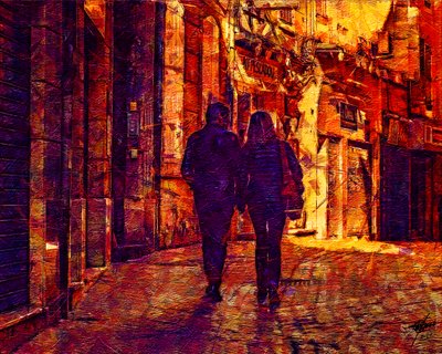 Romantic City Night Walk by Osvaldo Russo