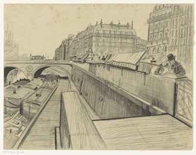 View of the Quai des Grands-Augustins in Paris by Oswald Heidbrinck