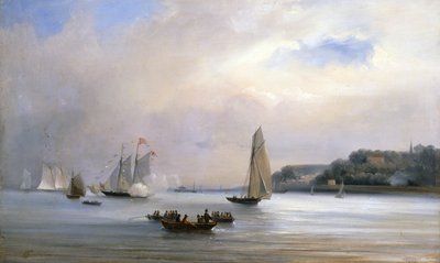 The Anglo-American Yacht Race Round the Isle of Wight, August 22nd 1851 by Oswald Walters Brierly