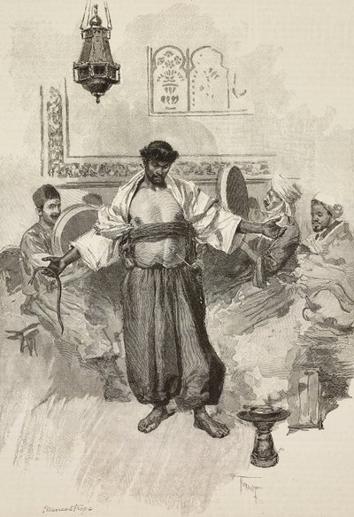 Aissawa Dance, Moroccan Religious Brotherhood, at Universal Exposition of 1889, Paris, France by Oswaldo Tofani